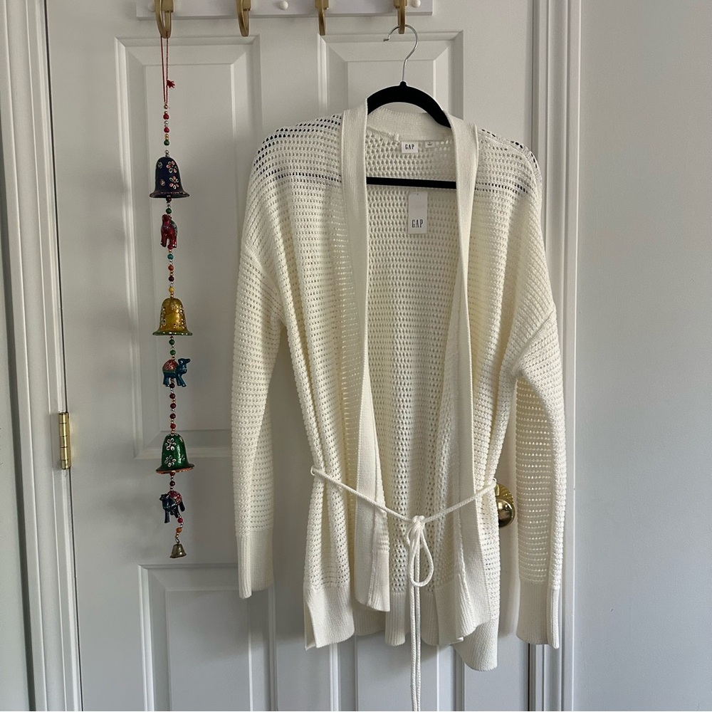 NWT GAP Women’s Crochet Style Tie Cardigan Large